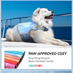 Neoprene Dog Life Vest - Light Blue